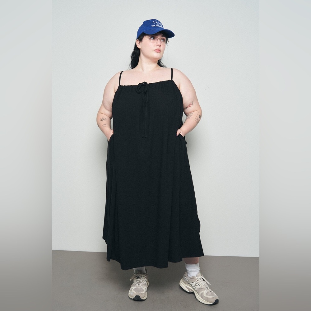 Fashion Brand Company Black Linen Tent Dress - Picture 1 of 3